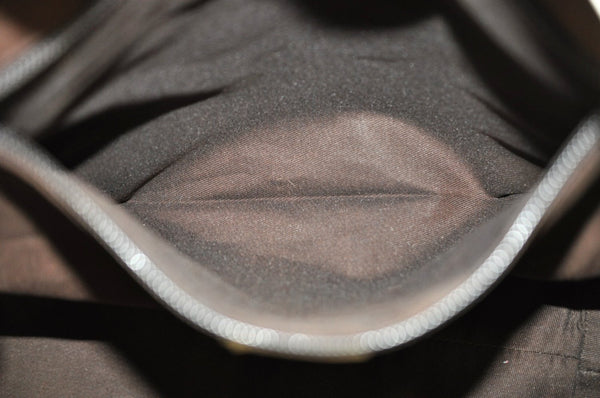 Authentic GUCCI Vintage Shoulder Tote Bag GG Canvas Leather 131230 White 5976H