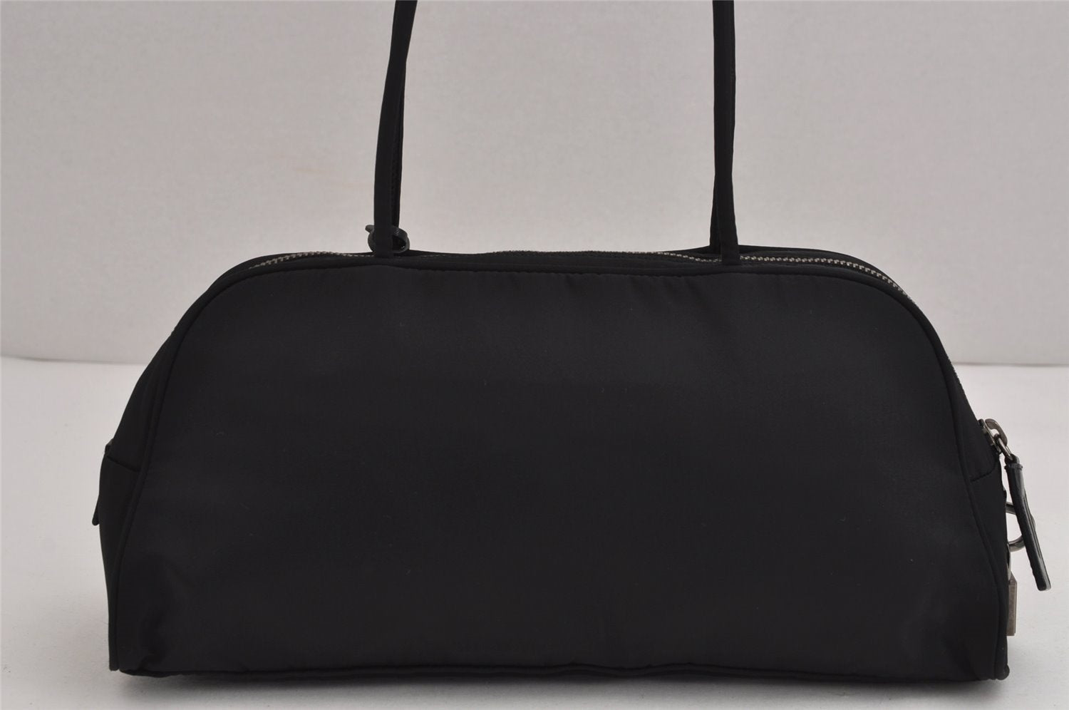 Authentic PRADA Vintage Nylon Tessuto Leather Shoulder Hand Bag Black 5976J