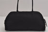 Authentic PRADA Vintage Nylon Tessuto Leather Shoulder Hand Bag Black 5976J