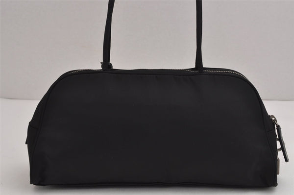 Authentic PRADA Vintage Nylon Tessuto Leather Shoulder Hand Bag Black 5976J