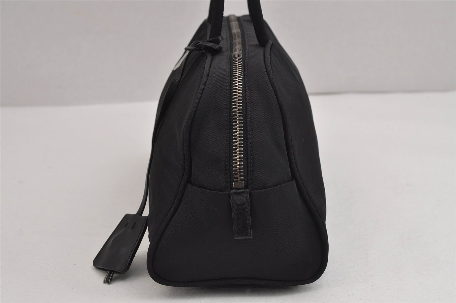 Authentic PRADA Vintage Nylon Tessuto Leather Shoulder Hand Bag Black 5976J