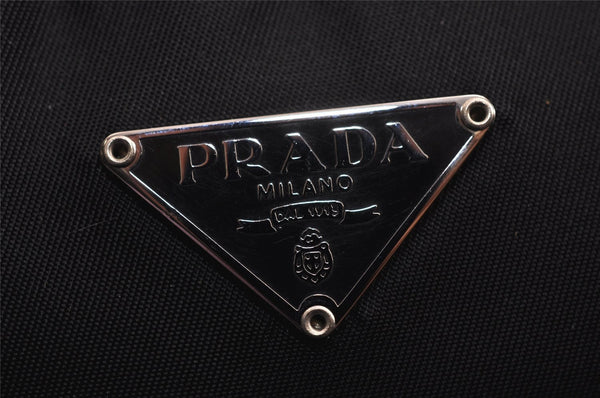 Authentic PRADA Vintage Nylon Tessuto Leather Shoulder Hand Bag Black 5976J