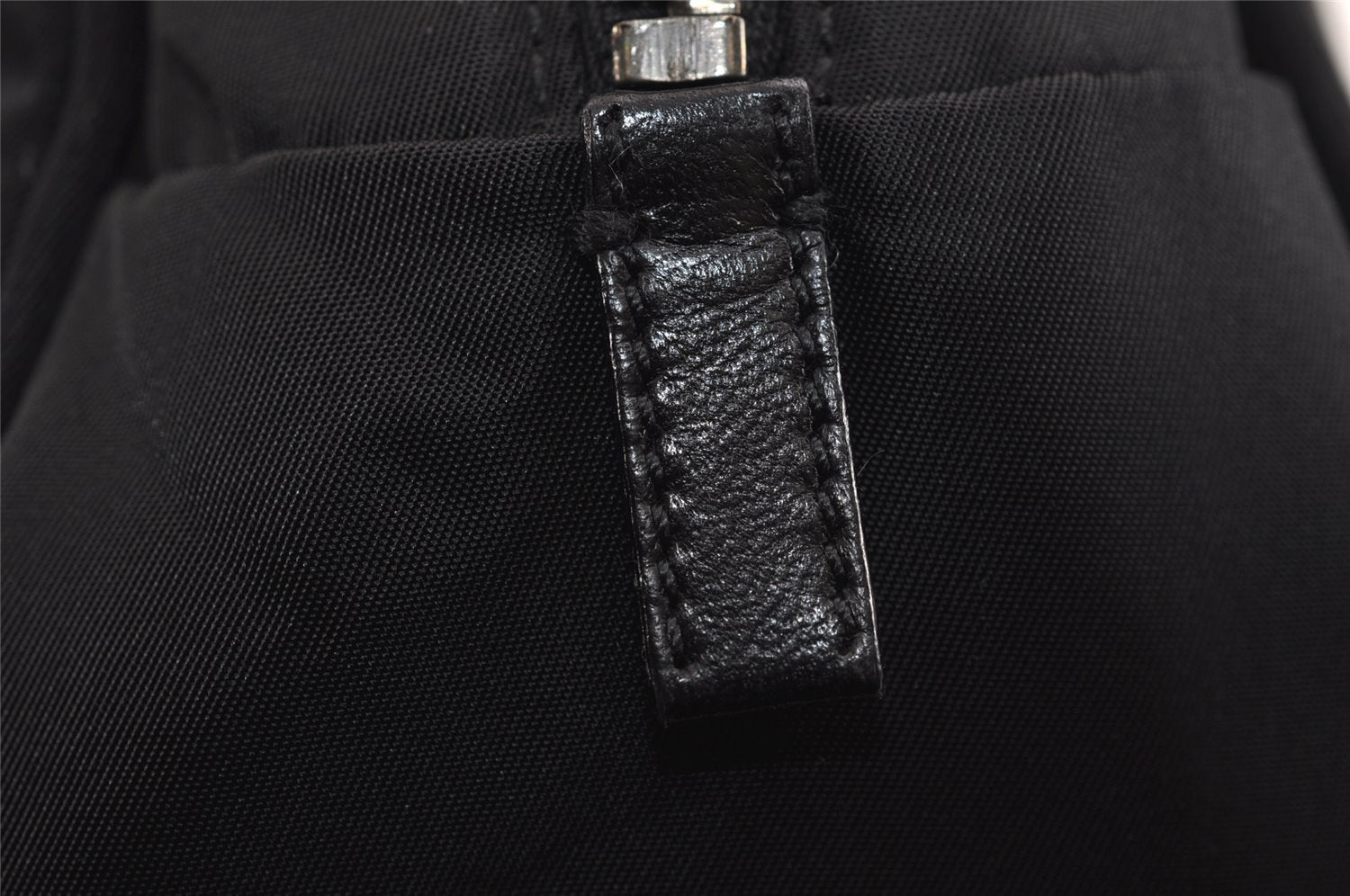 Authentic PRADA Vintage Nylon Tessuto Leather Shoulder Hand Bag Black 5976J