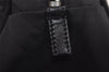 Authentic PRADA Vintage Nylon Tessuto Leather Shoulder Hand Bag Black 5976J