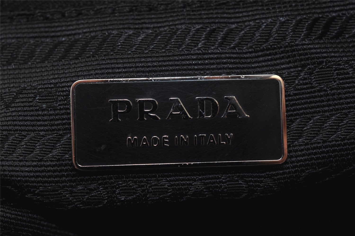 Authentic PRADA Vintage Nylon Tessuto Leather Shoulder Hand Bag Black 5976J