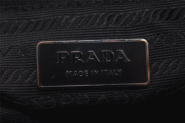 Authentic PRADA Vintage Nylon Tessuto Leather Shoulder Hand Bag Black 5976J
