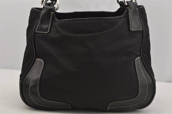 Authentic PRADA Nylon Tessuto Leather Shoulder Hand Bag Purse Black 5977J