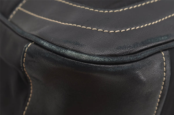 Authentic PRADA Nylon Tessuto Leather Shoulder Hand Bag Purse Black 5977J