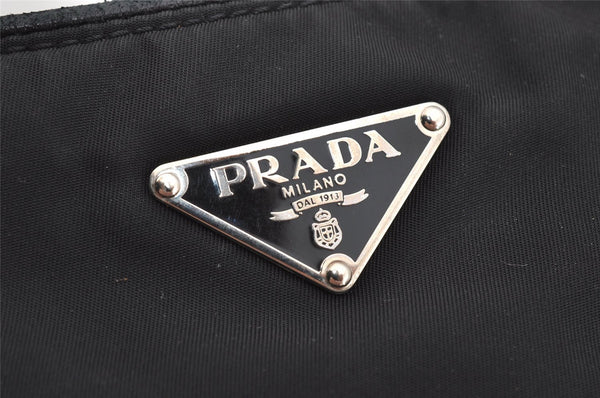 Authentic PRADA Nylon Tessuto Leather Shoulder Hand Bag Purse Black 5977J