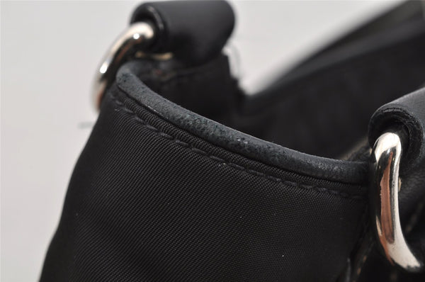 Authentic PRADA Nylon Tessuto Leather Shoulder Hand Bag Purse Black 5977J