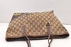 Authentic GUCCI New Britt Tote Bag GG Canvas Leather 169946 Brown Junk 5977K