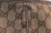 Authentic GUCCI New Britt Tote Bag GG Canvas Leather 169946 Brown Junk 5977K