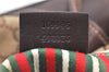Authentic GUCCI New Britt Tote Bag GG Canvas Leather 169946 Brown Junk 5977K
