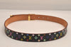 Auth Louis Vuitton Monogram Multicolor Ceinture Carre Belt 30.5-34.3"" LV 5977M