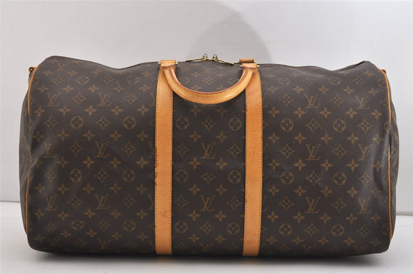 Authentic Louis Vuitton Monogram Keepall Bandouliere 55 M41414 Boston Bag 5978J