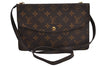 Auth Louis Vuitton Monogram Pochette Double Rabat Shoulder Bag M51815 LV 5979J