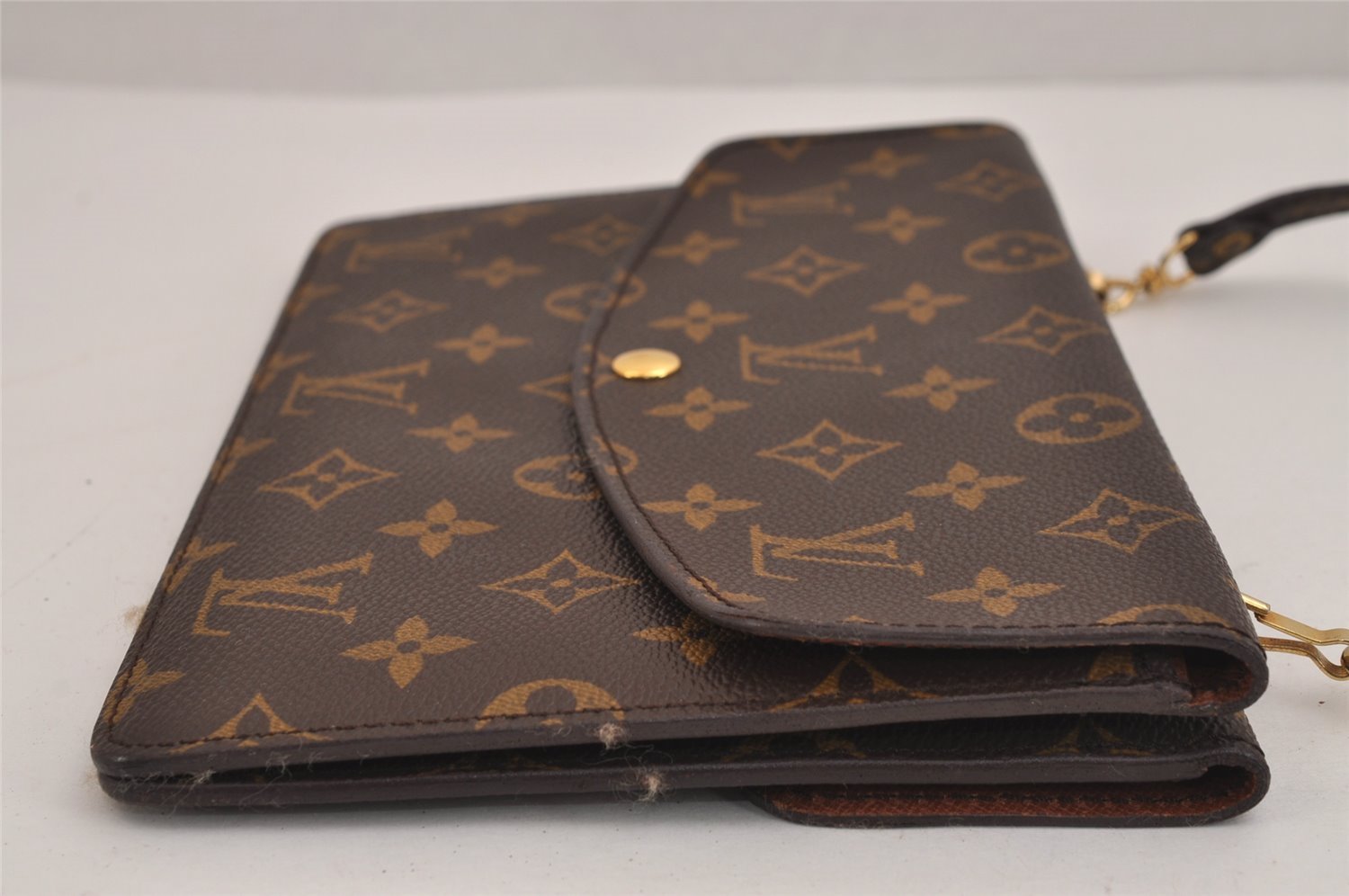Auth Louis Vuitton Monogram Pochette Double Rabat Shoulder Bag M51815 LV 5979J