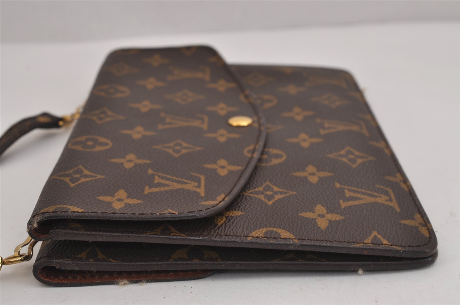 Auth Louis Vuitton Monogram Pochette Double Rabat Shoulder Bag M51815 LV 5979J