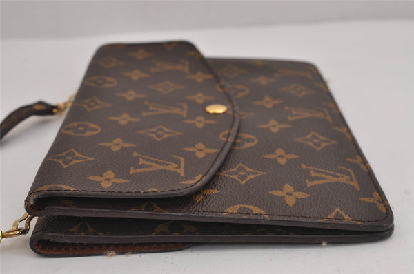 Auth Louis Vuitton Monogram Pochette Double Rabat Shoulder Bag M51815 LV 5979J
