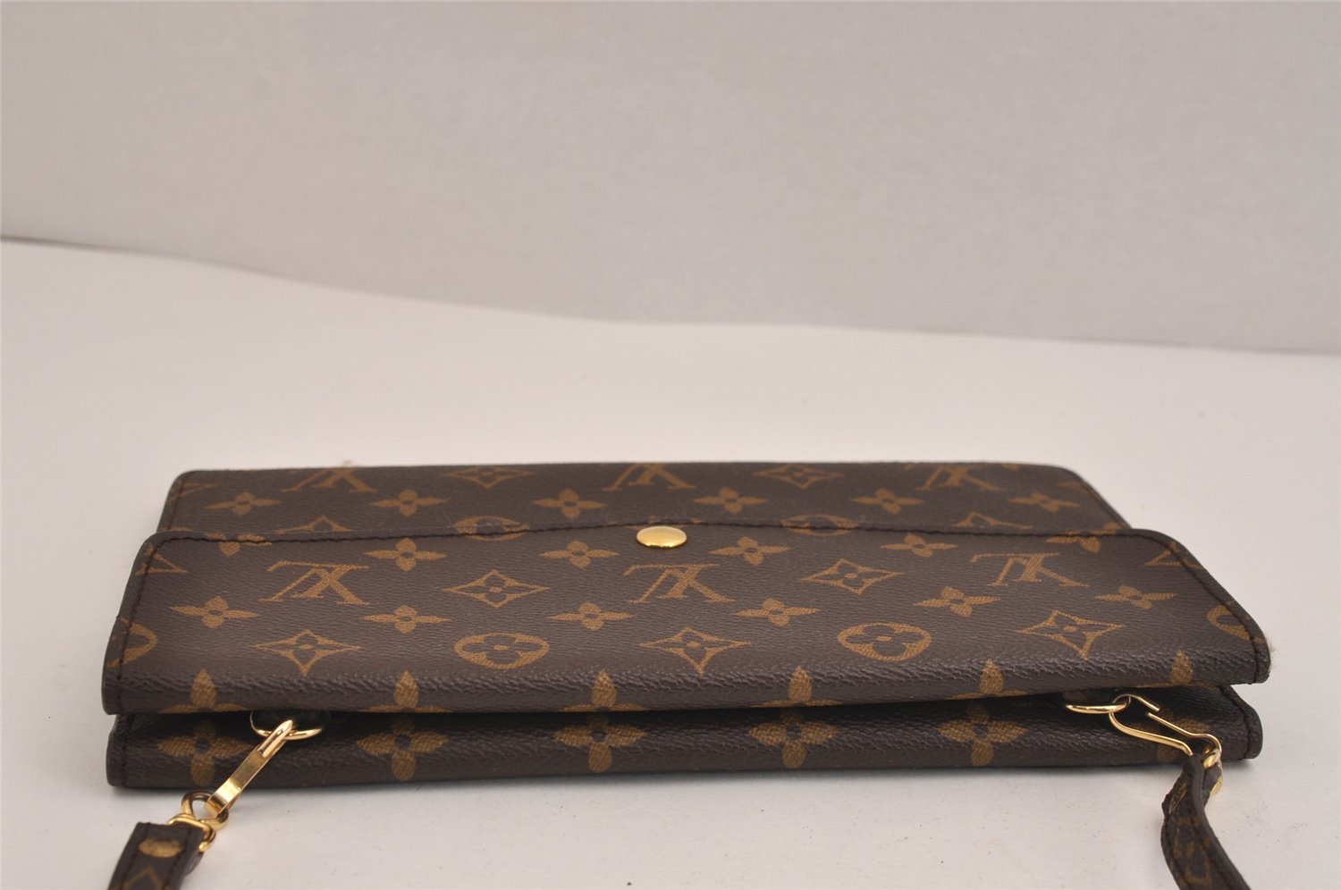 Auth Louis Vuitton Monogram Pochette Double Rabat Shoulder Bag M51815 LV 5979J