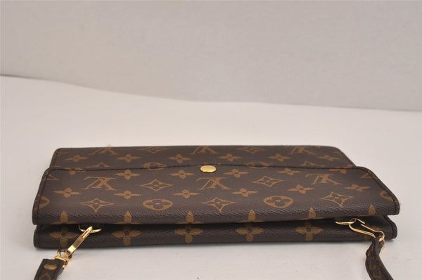 Auth Louis Vuitton Monogram Pochette Double Rabat Shoulder Bag M51815 LV 5979J