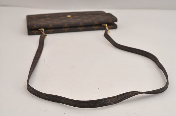 Auth Louis Vuitton Monogram Pochette Double Rabat Shoulder Bag M51815 LV 5979J