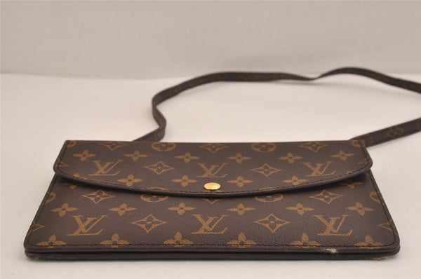 Auth Louis Vuitton Monogram Pochette Double Rabat Shoulder Bag M51815 LV 5979J