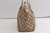 Authentic GUCCI Abbey Shoulder Tote Bag GG Canvas Leather 141470 Brown 5979K