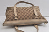 Authentic GUCCI Abbey Shoulder Tote Bag GG Canvas Leather 141470 Brown 5979K