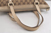 Authentic GUCCI Abbey Shoulder Tote Bag GG Canvas Leather 141470 Brown 5979K