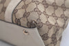 Authentic GUCCI Abbey Shoulder Tote Bag GG Canvas Leather 141470 Brown 5979K