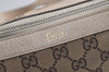 Authentic GUCCI Abbey Shoulder Tote Bag GG Canvas Leather 141470 Brown 5979K