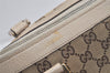 Authentic GUCCI Abbey Shoulder Tote Bag GG Canvas Leather 141470 Brown 5979K