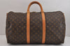 Authentic Louis Vuitton Monogram Keepall Bandouliere 50 M41416 Boston Bag 5980J