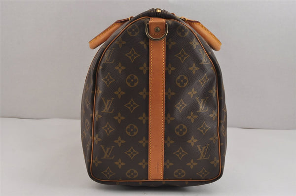 Authentic Louis Vuitton Monogram Keepall Bandouliere 50 M41416 Boston Bag 5980J