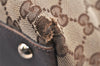 Authentic GUCCI Abbey Shoulder Tote Bag GG Canvas Leather 141470 Brown 5980K