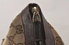 Authentic GUCCI Abbey Shoulder Tote Bag GG Canvas Leather 141470 Brown 5980K