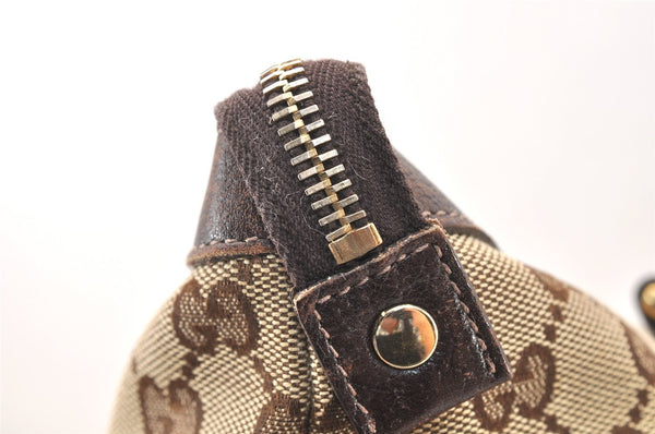 Authentic GUCCI Abbey Shoulder Tote Bag GG Canvas Leather 141470 Brown 5980K