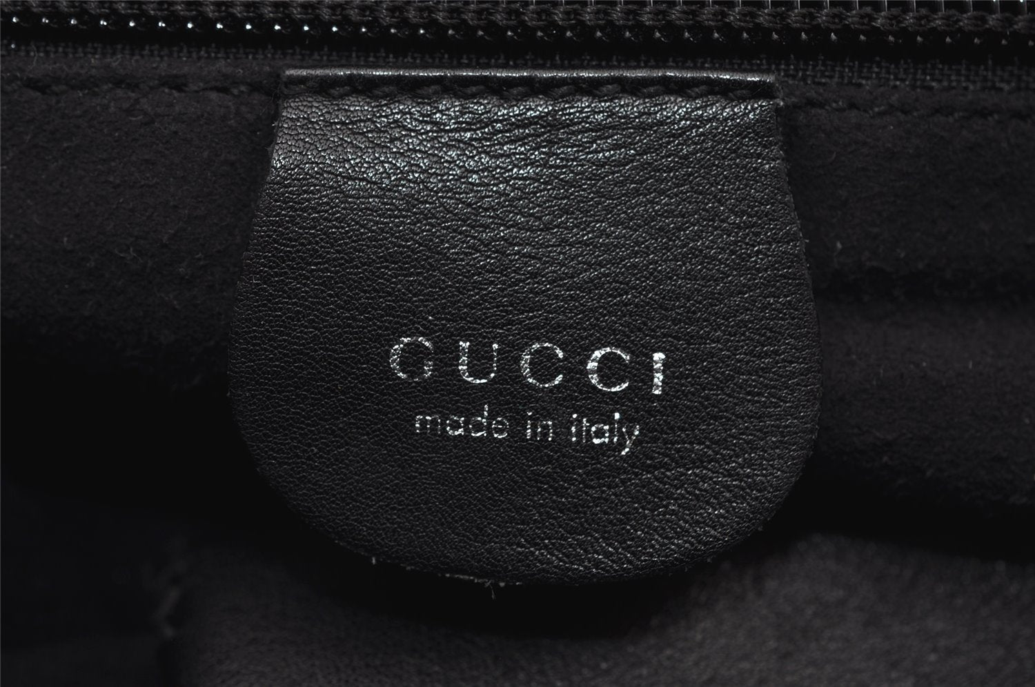 Authentic GUCCI Vintage Backpack Purse Leather Black 5981I