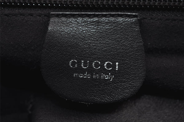 Authentic GUCCI Vintage Backpack Purse Leather Black 5981I