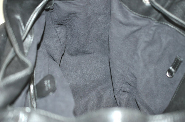 Authentic GUCCI Vintage Backpack Purse Leather Black 5981I