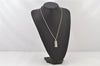 Authentic GUCCI Vintage Silver 925 Tone Plate Shape Ball Chain Necklace 5981K