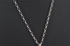 Authentic GUCCI Vintage Silver 925 Tone Plate Shape Ball Chain Necklace 5981K