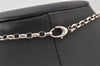 Authentic GUCCI Vintage Silver 925 Tone Plate Shape Ball Chain Necklace 5981K