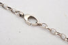 Authentic GUCCI Vintage Silver 925 Tone Plate Shape Ball Chain Necklace 5981K