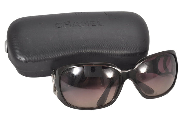 Authentic CHANEL Sunglasses CC Logos CoCo Mark Plastic Brown 5982K