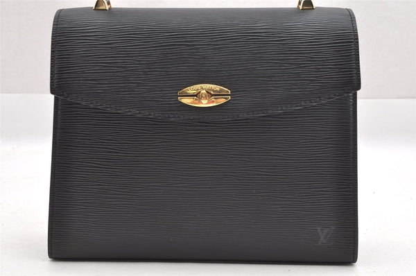 Authentic Louis Vuitton Epi Malesherbes Hand Bag Purse Black M52372 LV 5983J