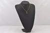 Authentic Christian Dior Gold Tone Chain Pendant Necklace CD 5984K