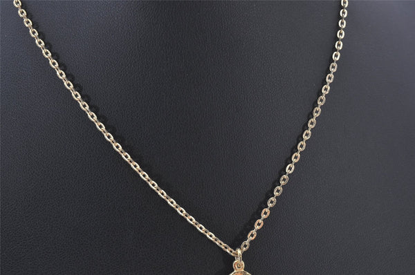 Authentic Christian Dior Gold Tone Chain Pendant Necklace CD 5984K