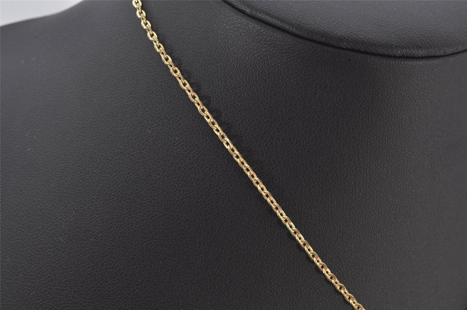 Authentic Christian Dior Gold Tone Chain Pendant Necklace CD 5984K